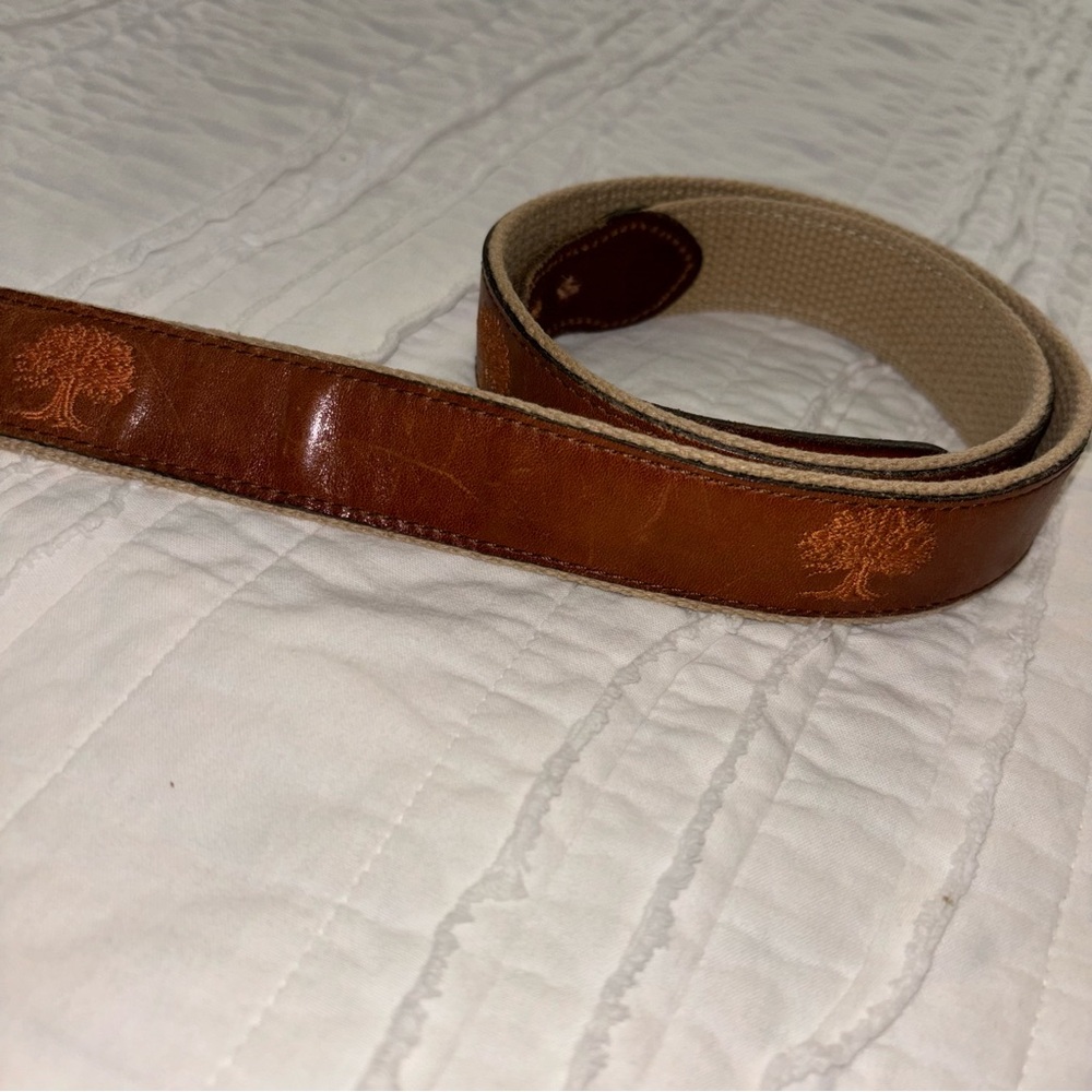 The Leather Man Brown Leather Tree Novelty Print Men’s 44 Belt